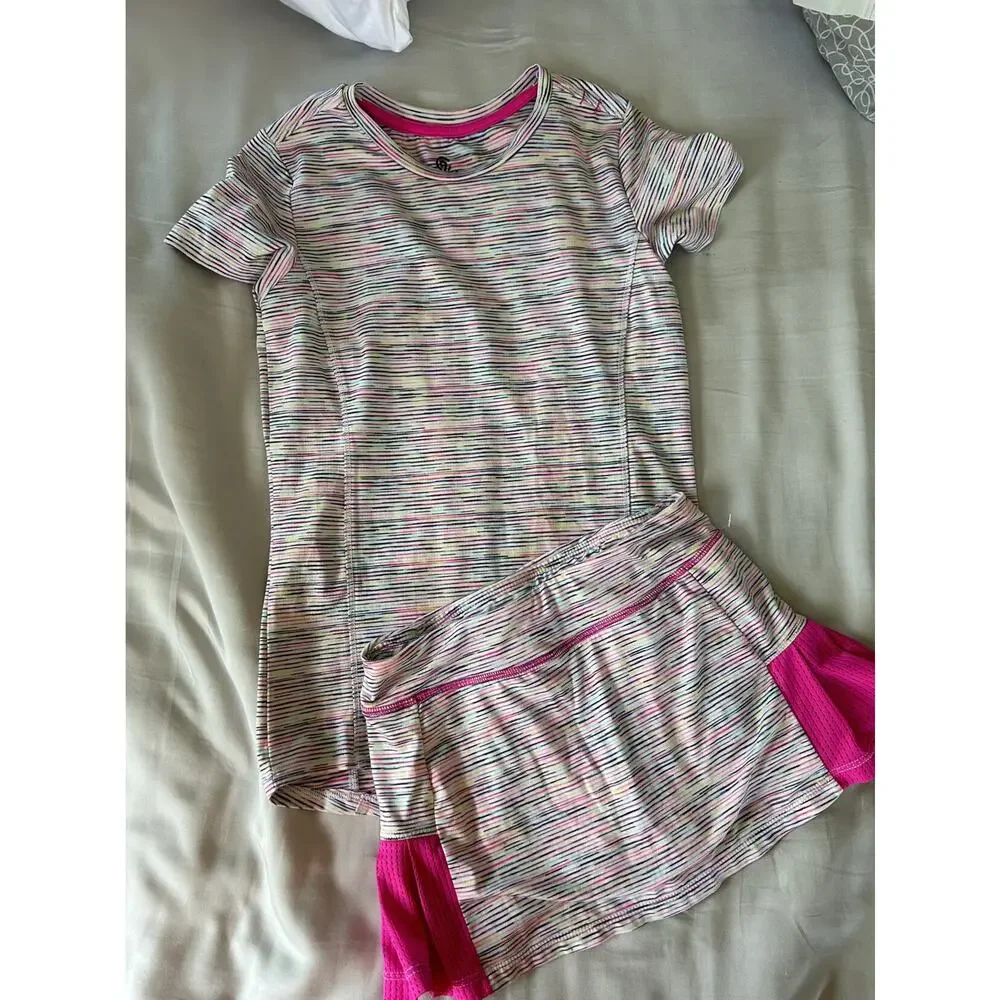 C9 Neon Multi Color Athletic Shirt And Skirt size 7